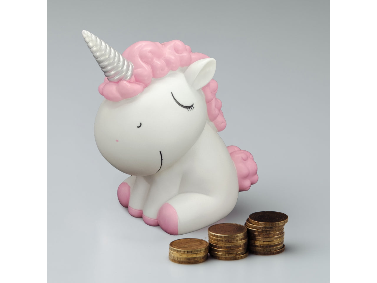 Salvadanaio infrangibile unicorno