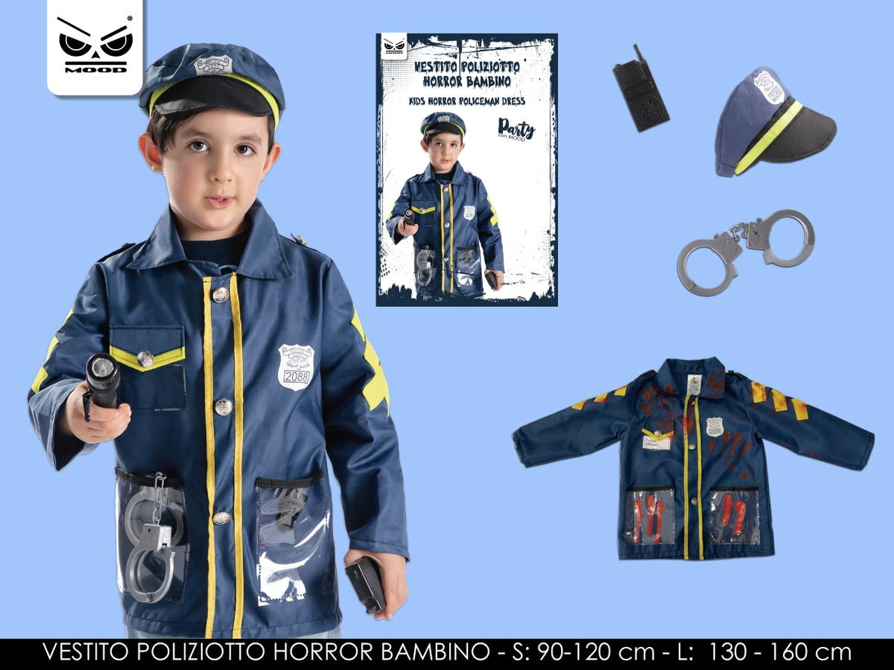 Vestito poliziotto horror bambino