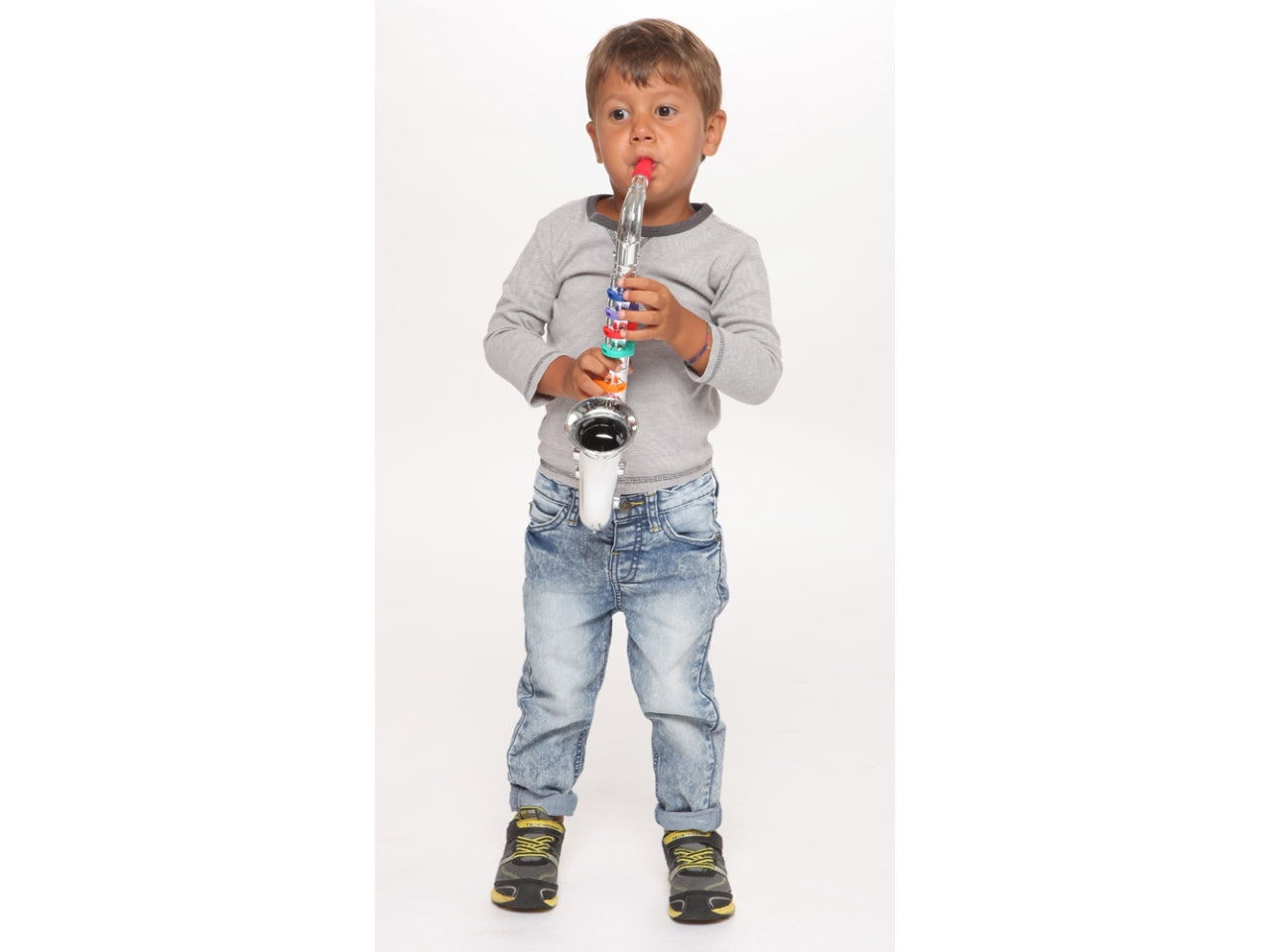 Sassofono cromato grande a 8 note
