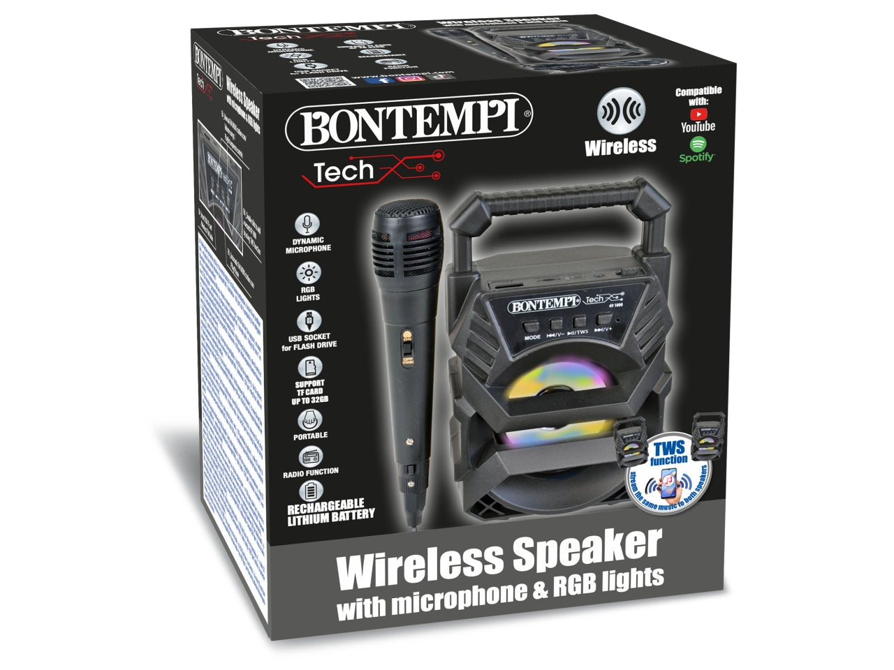 Mini speker wireless con microfono