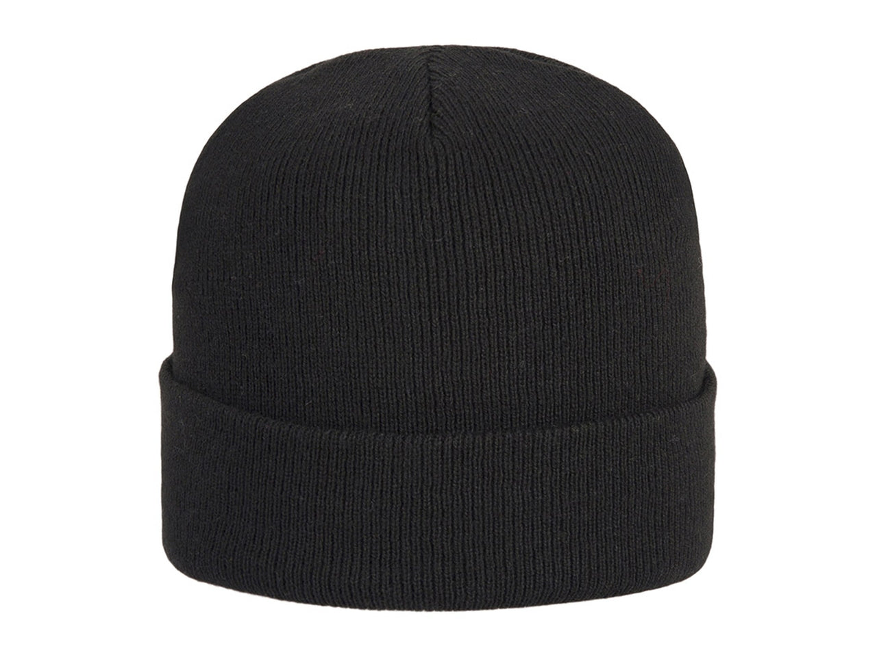 Cuffia tinta unita con risvolto nero