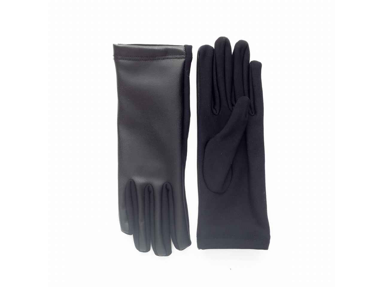 Guanto ecopelle nero