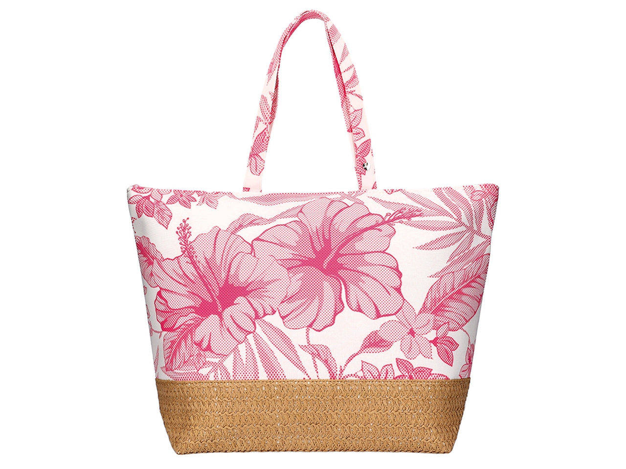 Borsa mare in poliestere e carta tessile in 3 colori assortiti floreale 58x38x17 cm - Hat You S