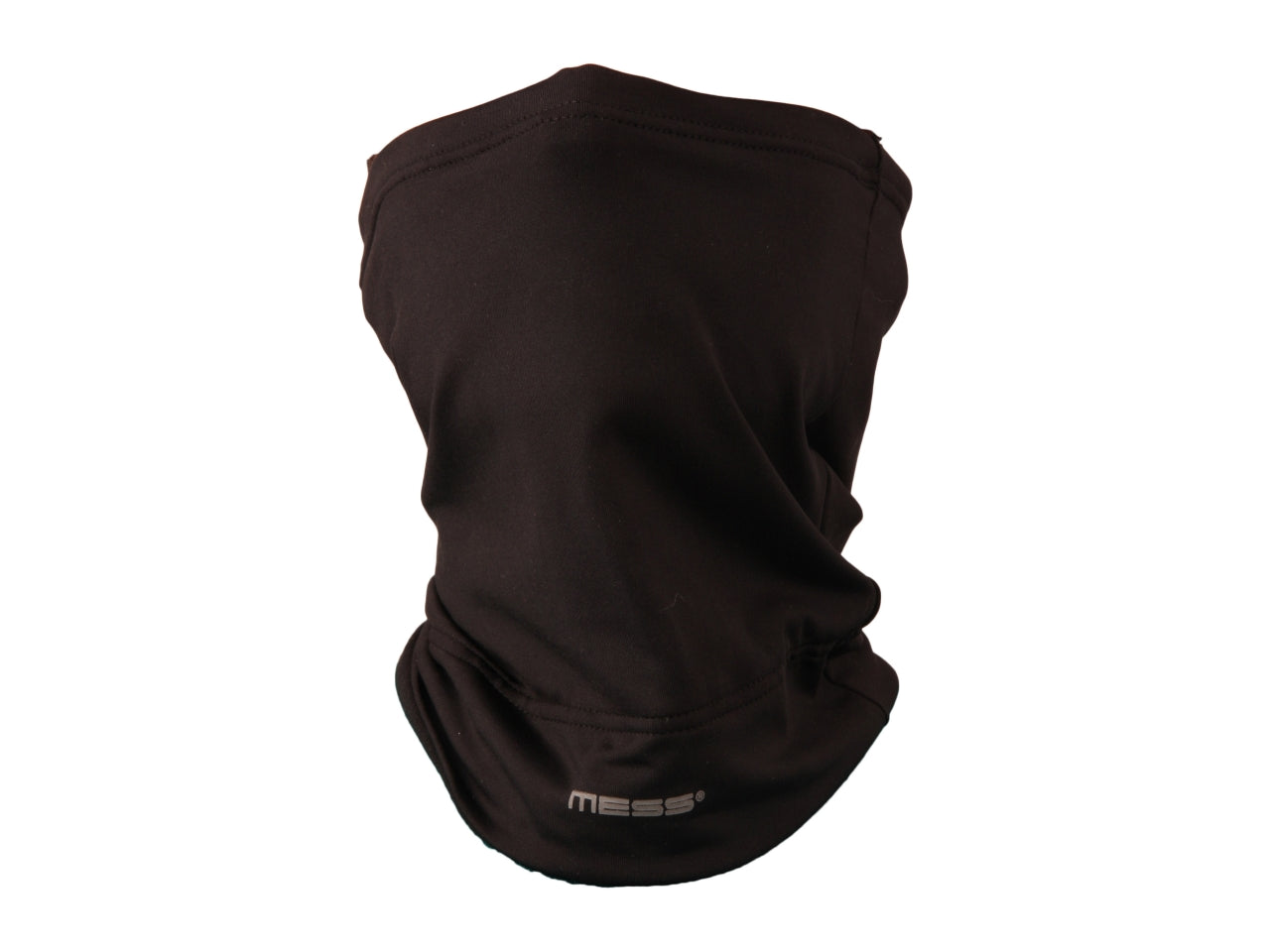 Collo multifunzione tinta unita con logo riflettente nero