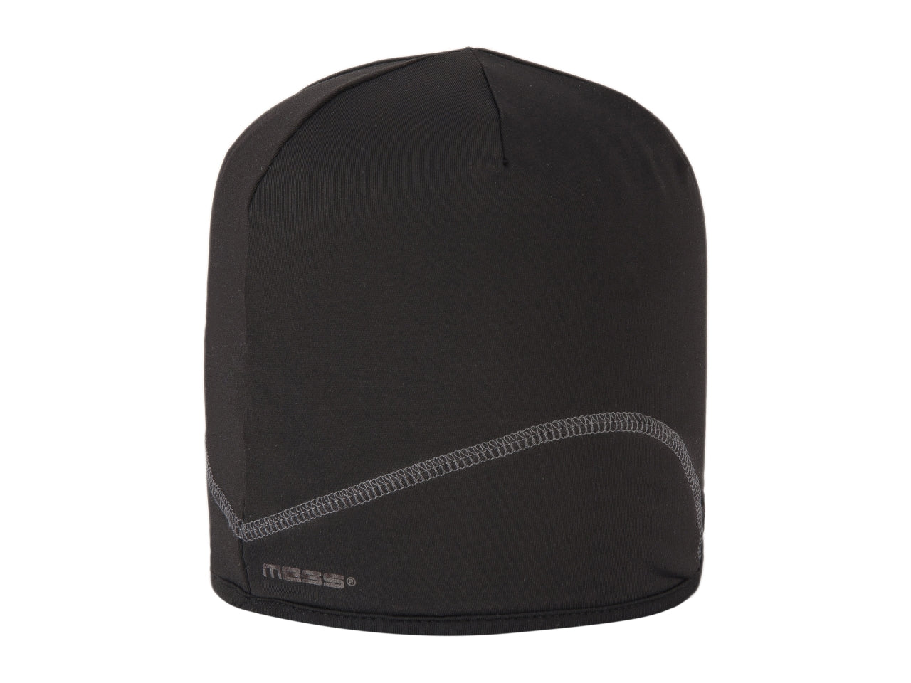 Cuffia running in morbido tessuto tecnico garzato nero