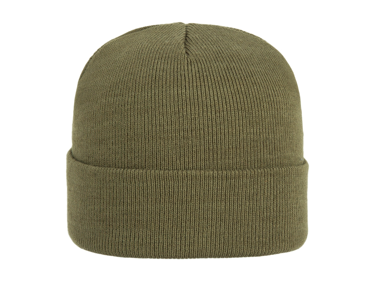 Cuffia tinta unita con risvolto verde