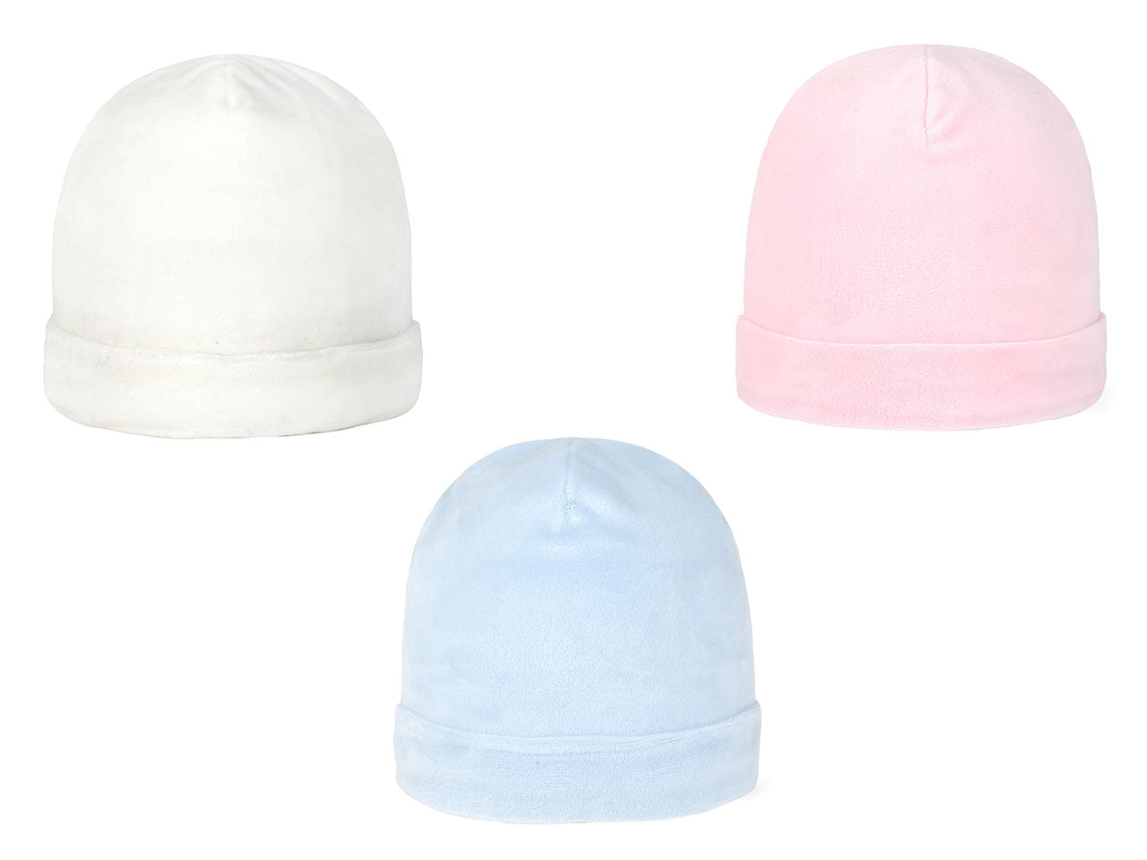 Cuffia velluto elasticizzato tinta unita assortita