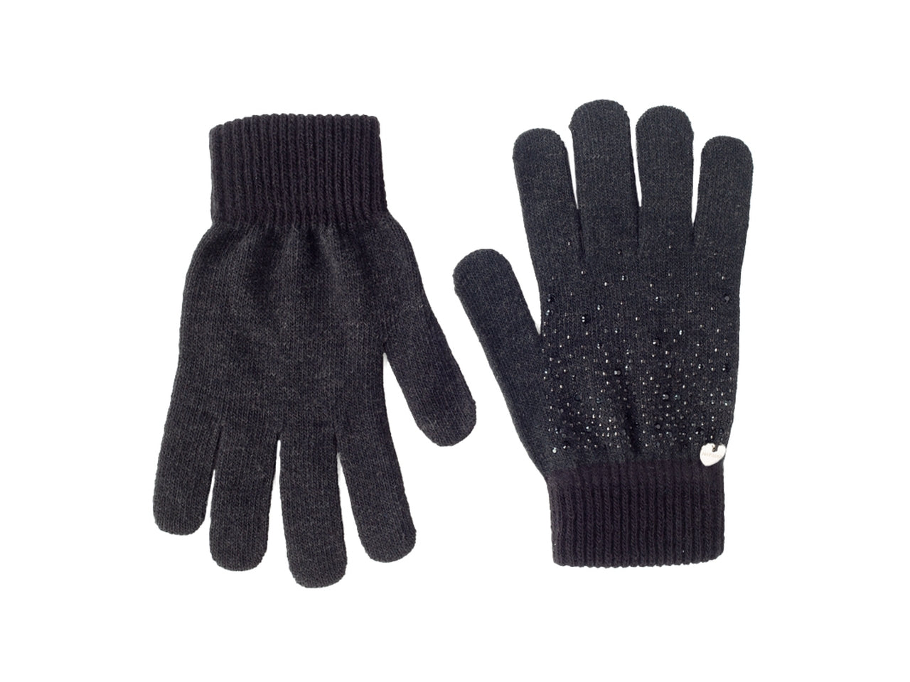 Guanto magico touch con cascata borchie nero