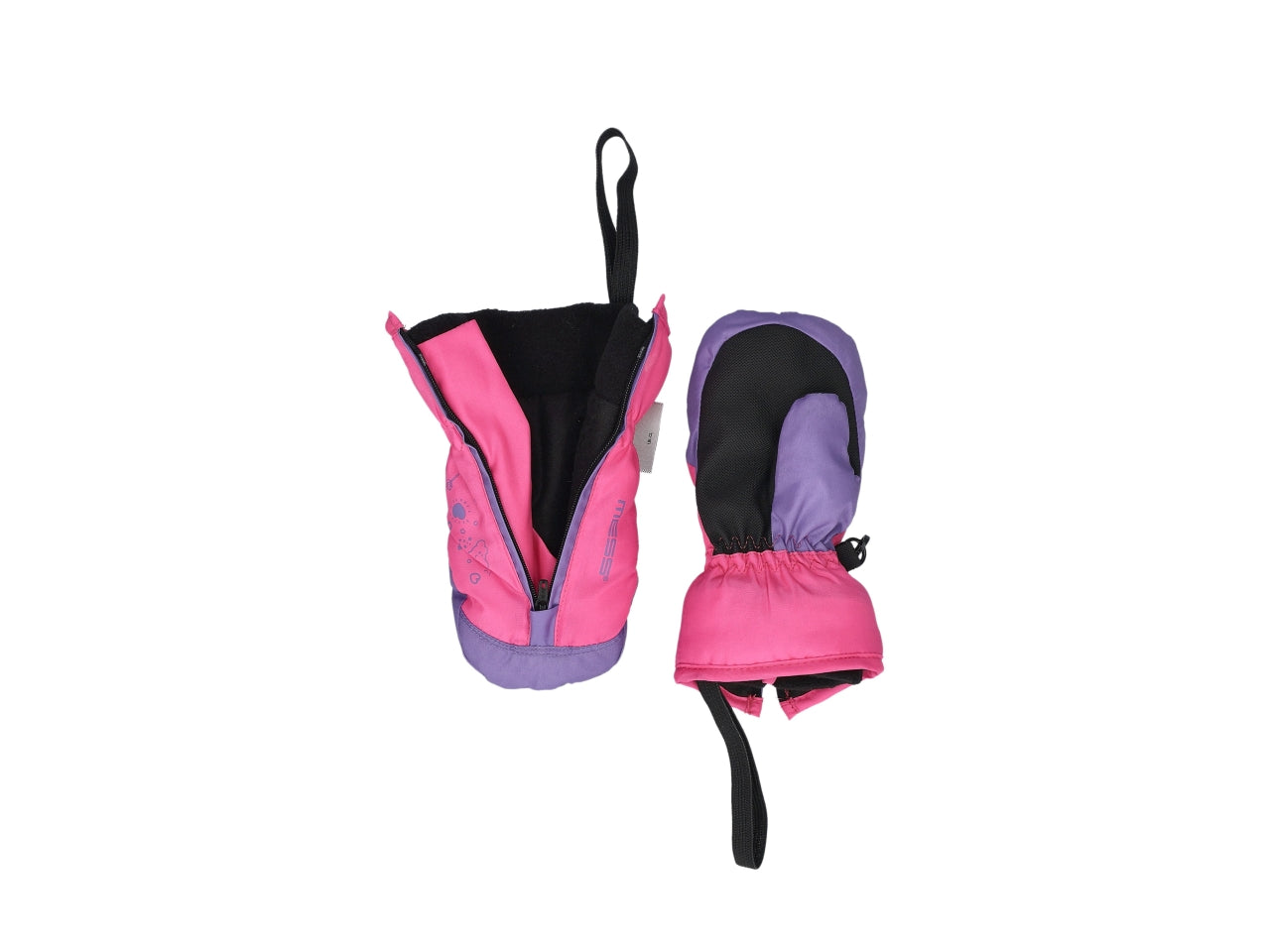 Muffola sci bambino multicolore con chiusura zip fuxia taglie assortite