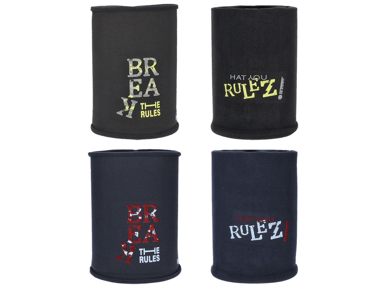 Scaldacollo pile reversibile con stampa grunge 24x25cm assortiti