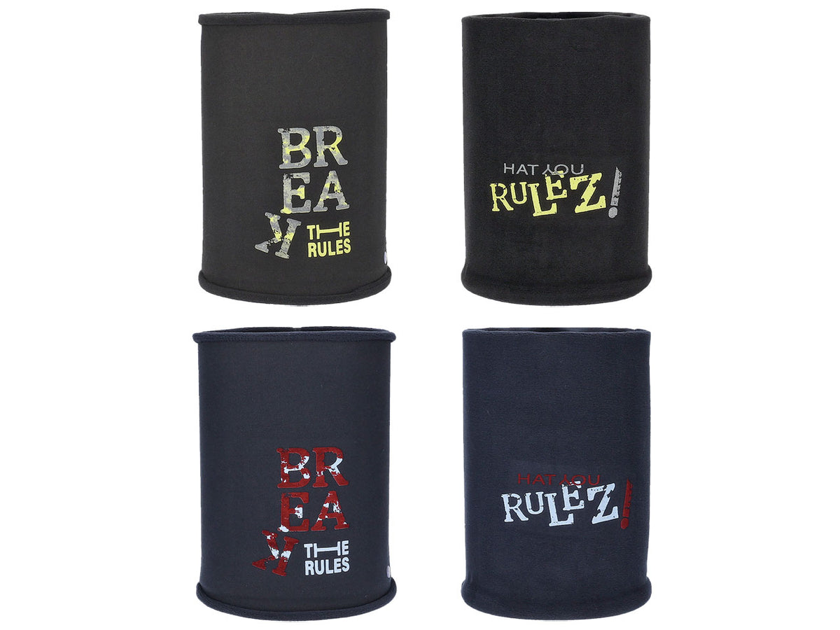 Scaldacollo pile reversibile con stampa grunge 24x25cm assortiti