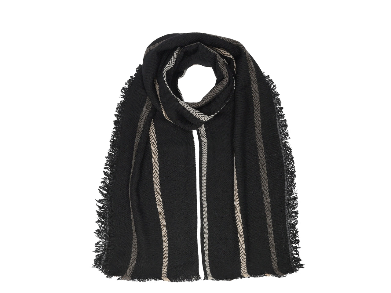 Sciarpa con righe colorate 50x190cm beige