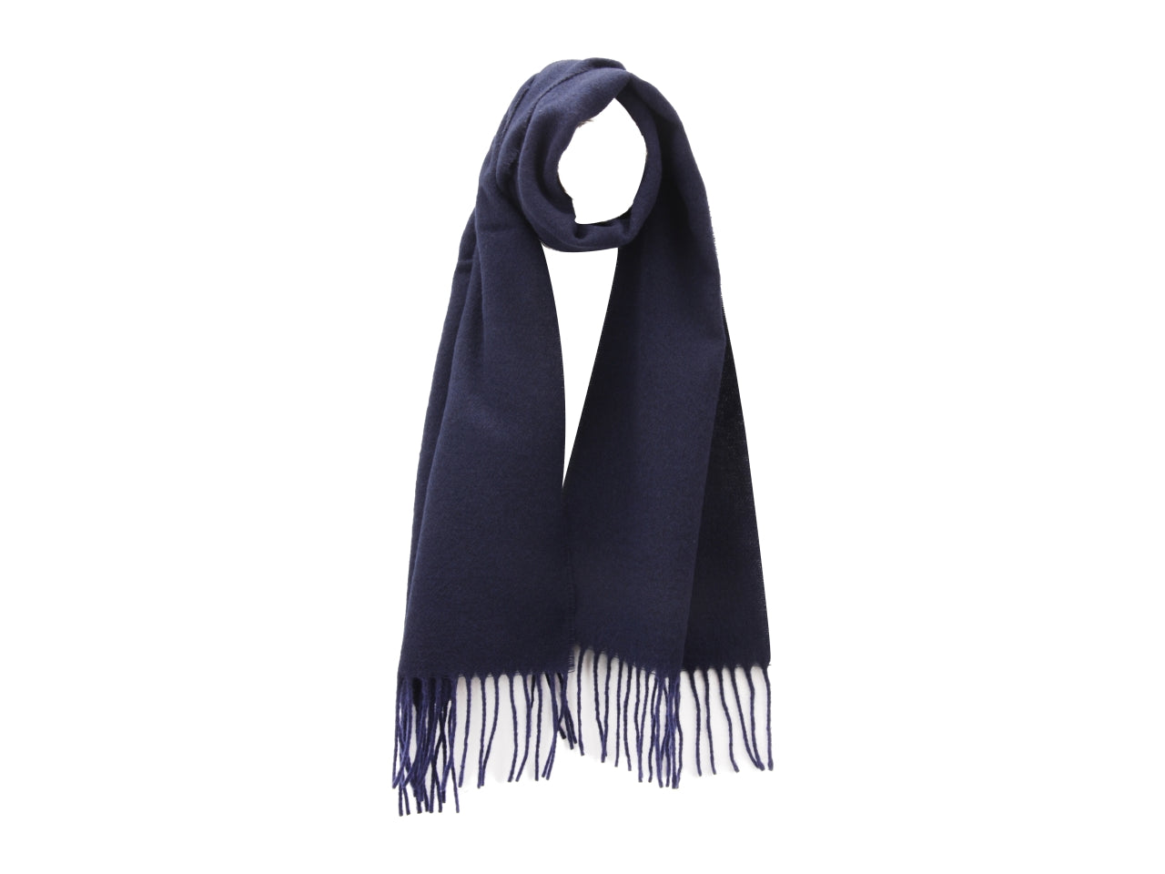 Sciarpa misto lana tinta unita 30x170cm blu