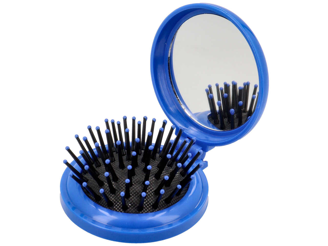 Spazzola con specchio color blu