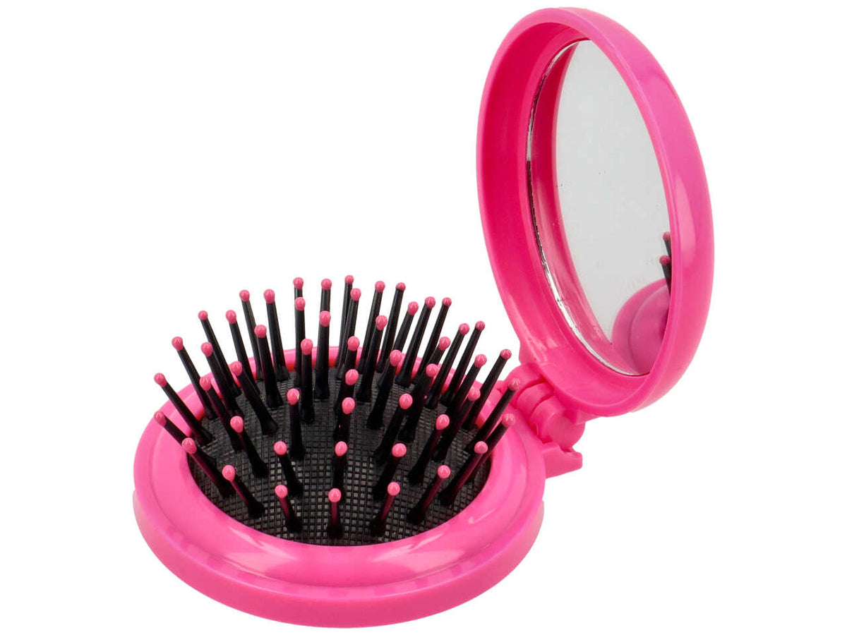 Spazzola con specchio color fucsia