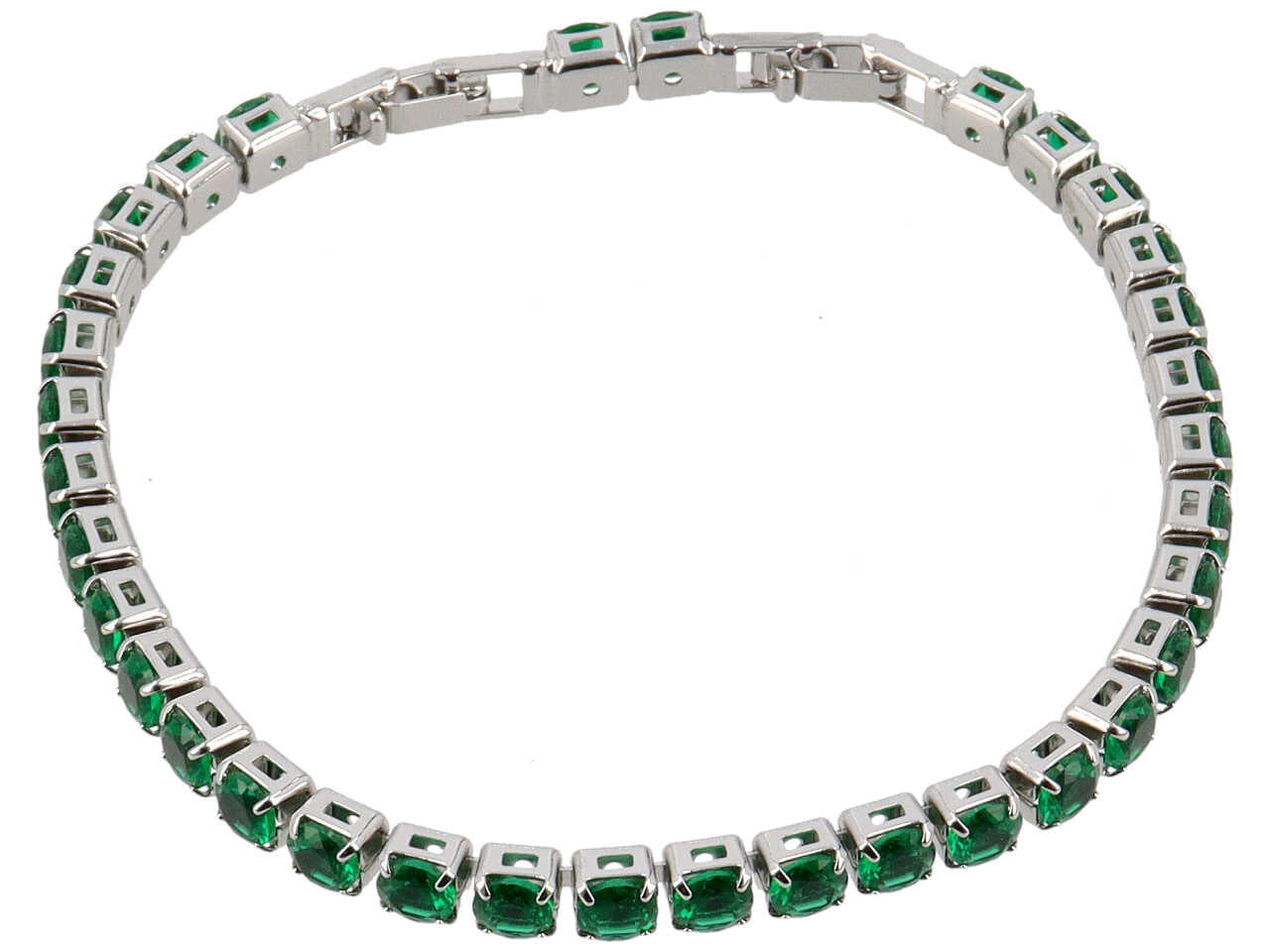 Bracciale tennis verde 5mm
