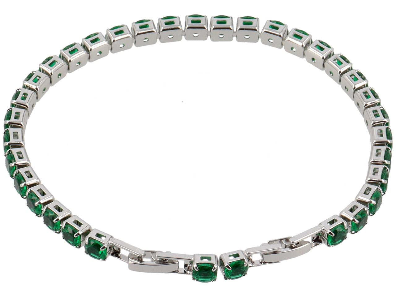 Bracciale tennis verde 5mm