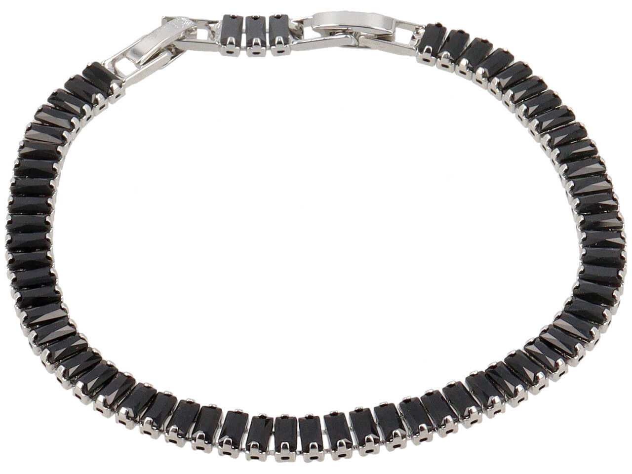 Bracciale con zirconi rettangoli neri
