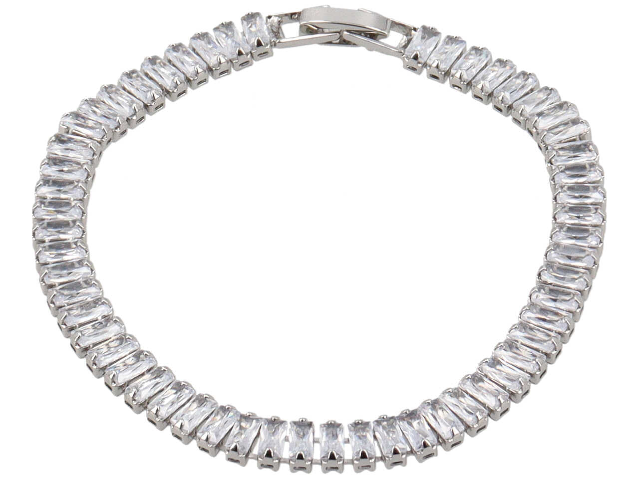 Bracciale con zirconi rettangoli