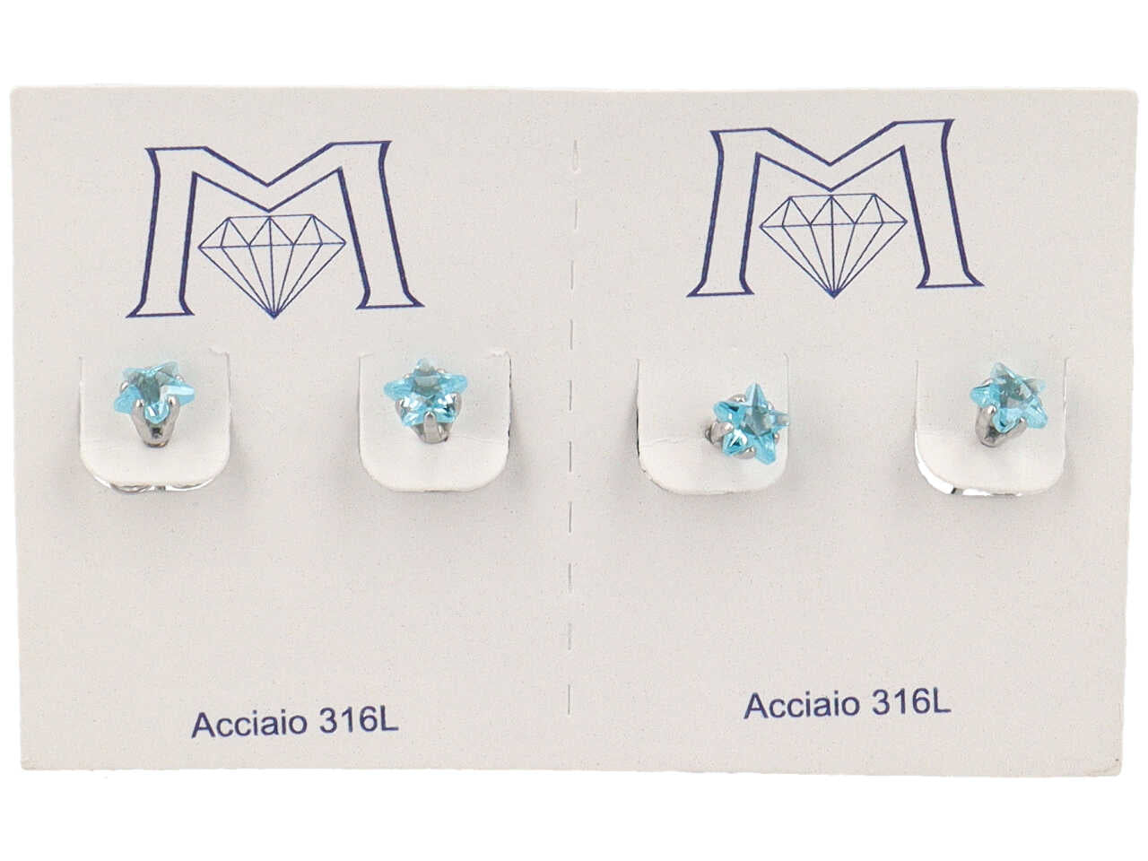 Orecchini stella celeste confezione da 2 paia