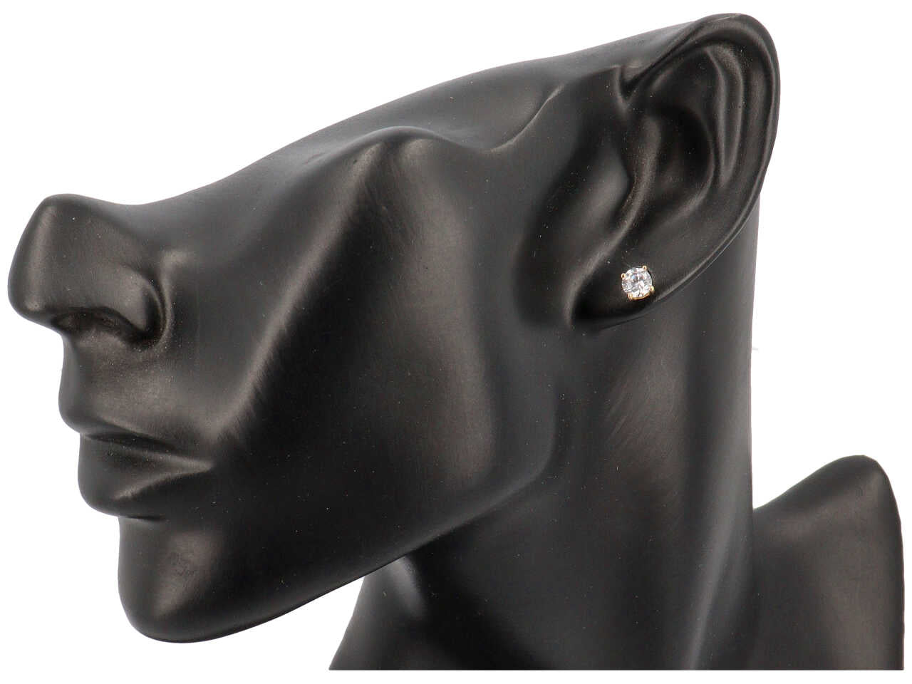 Orecchini punto luce 5mm 4 punte dorato confezione da 2paia