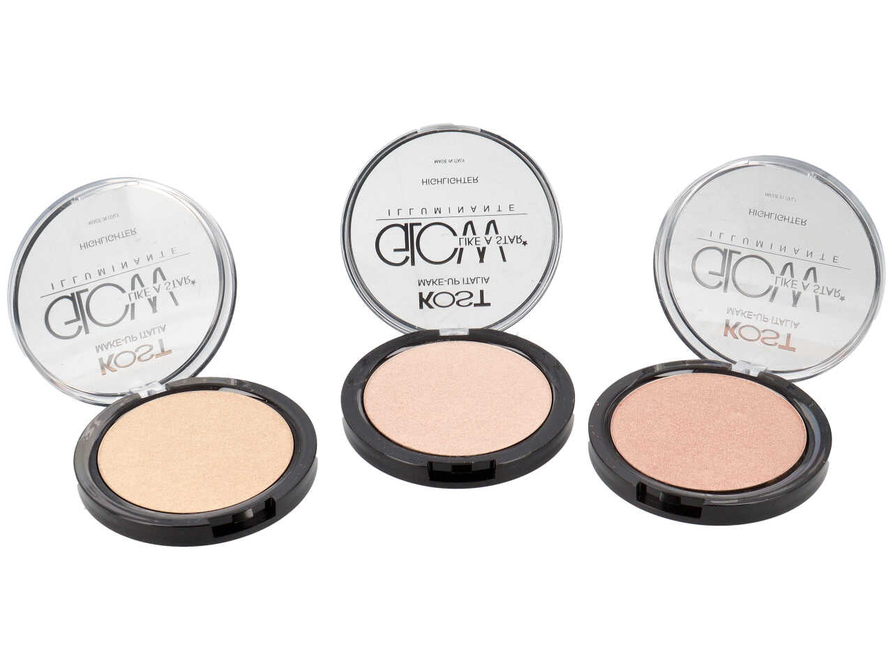 Display illuminante in polvere compatta glow like a star kost 01 24 pz + 3 tester | Kost