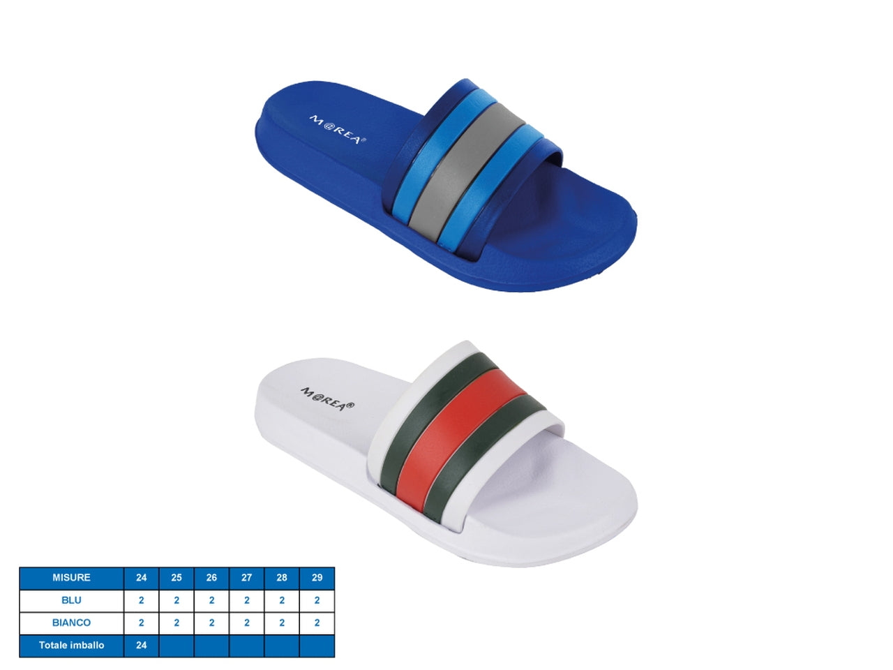 Ciabatte a fascia taglia 24-29