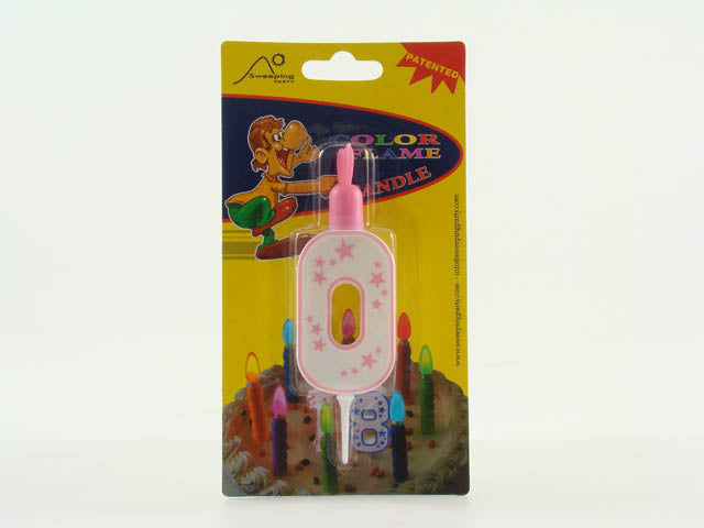 Candelina fiamma colorata n.0 rosa 4645