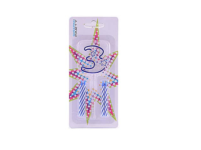 Candelina blu n.3 0031