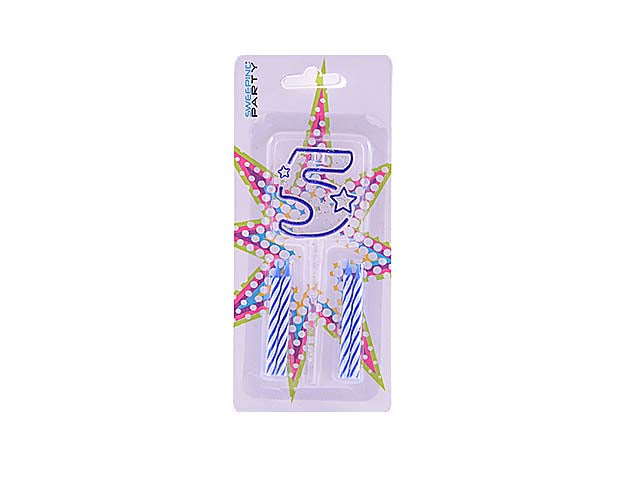 Candelina blu n.5 0055