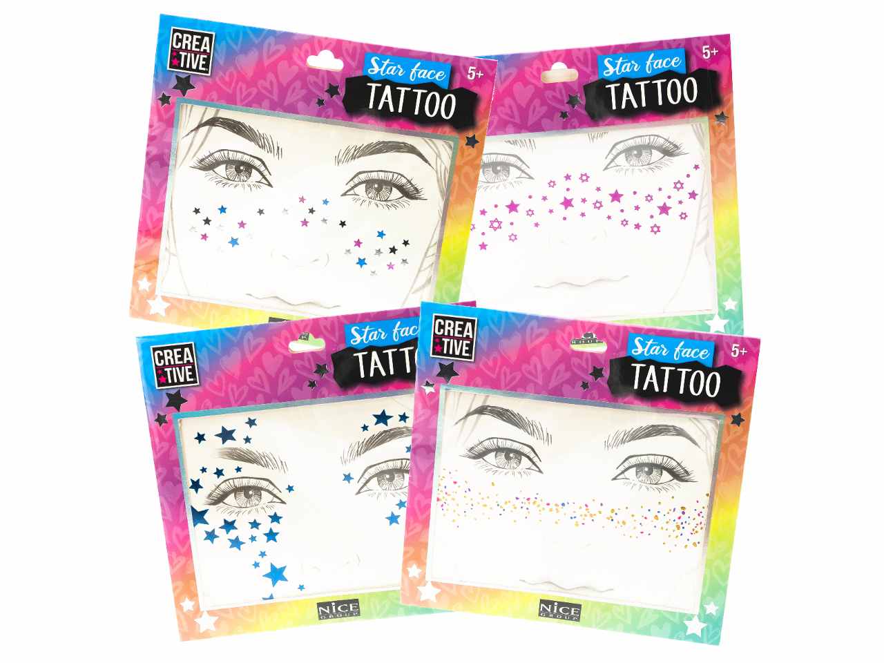 Star face tattoo 02604