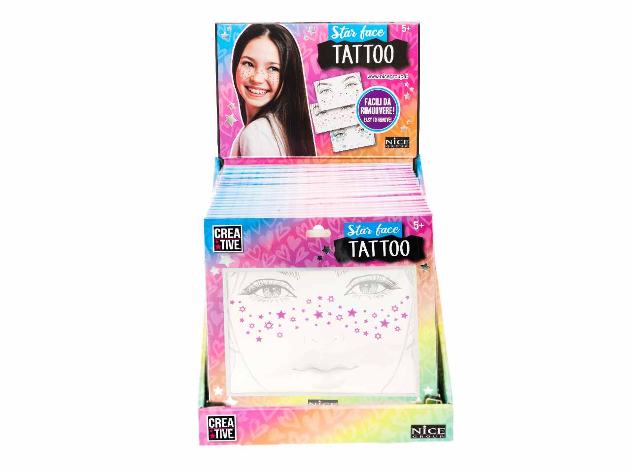 Star face tattoo 02604