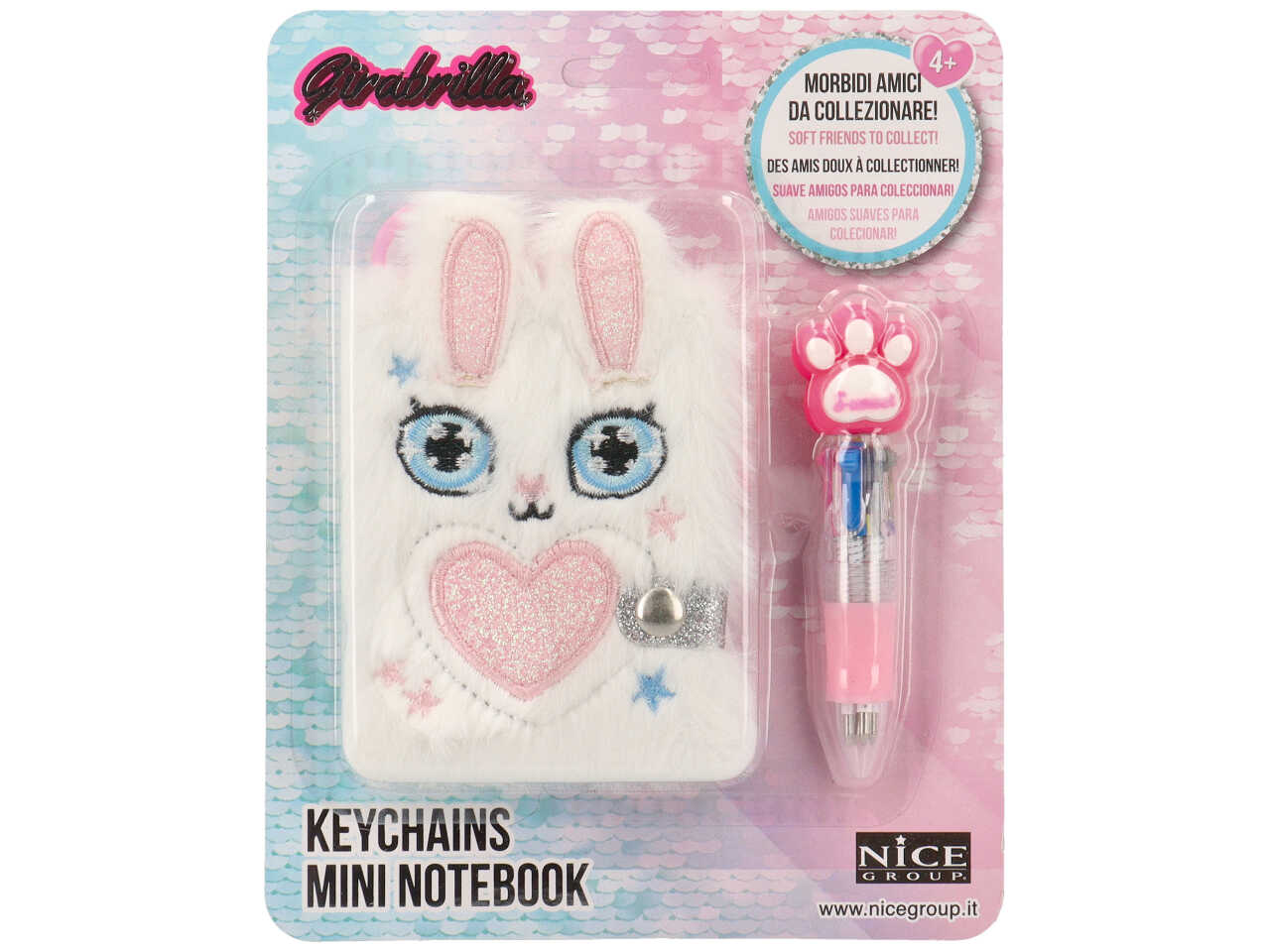 Girabrilla keychains mini notebook