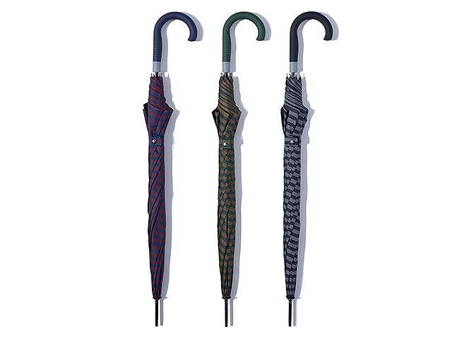 Ombrello pongee aut.antivento rigato 9513/0 $
