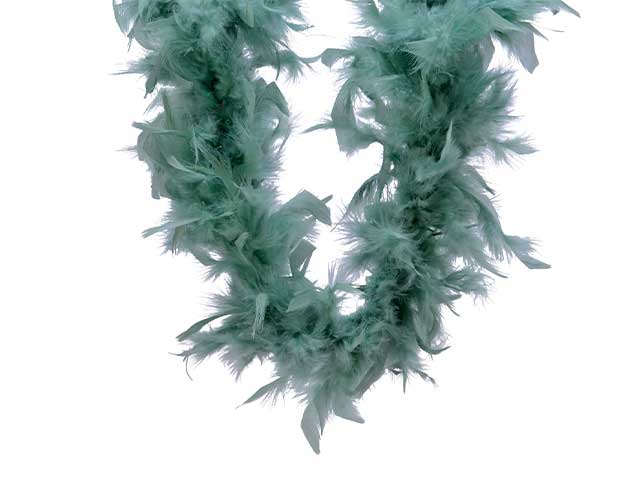 Boa ghirlanda piume 184cm salvia 728881