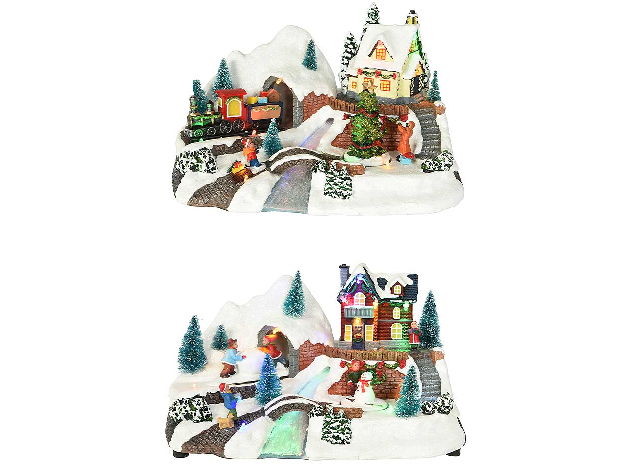 Scenario natalizio 16x23,5x17cm in 4 assortimenti