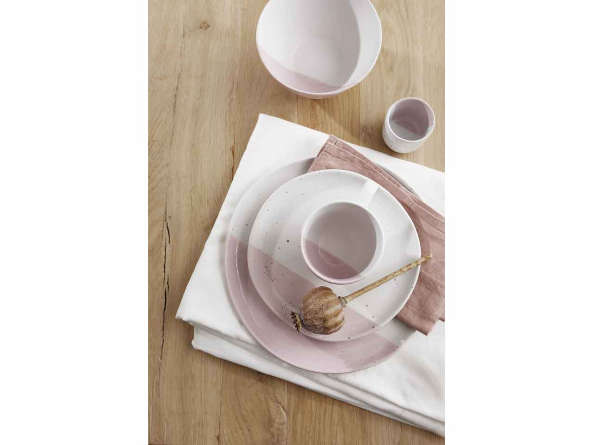 Tazza in gress tonda smalto lucido con smalto opaco bicolore con macchioline lavabile in lavastoviglie per alimenti adatto al microonde volume 0.1 litri 5.9xh.6cm