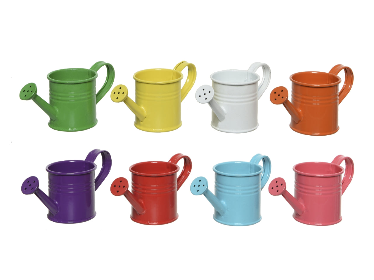 Fioriera in ferro a forma di annaffiatoio 12x5xh.5,5cm - disponibili in colori assortiti