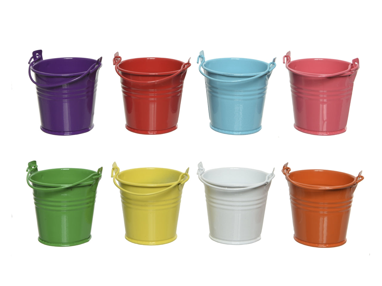 Secchiello in latta h.5,5xd.6cm - disponibili in colori assortiti