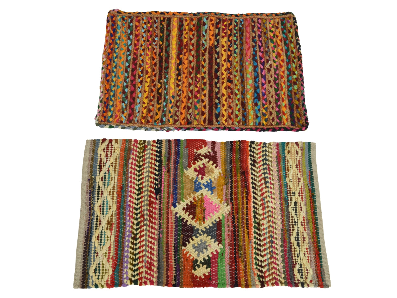 Tappeto in cotone multicolor 60x90xh.0,05cm - disponibile in 2 decori
