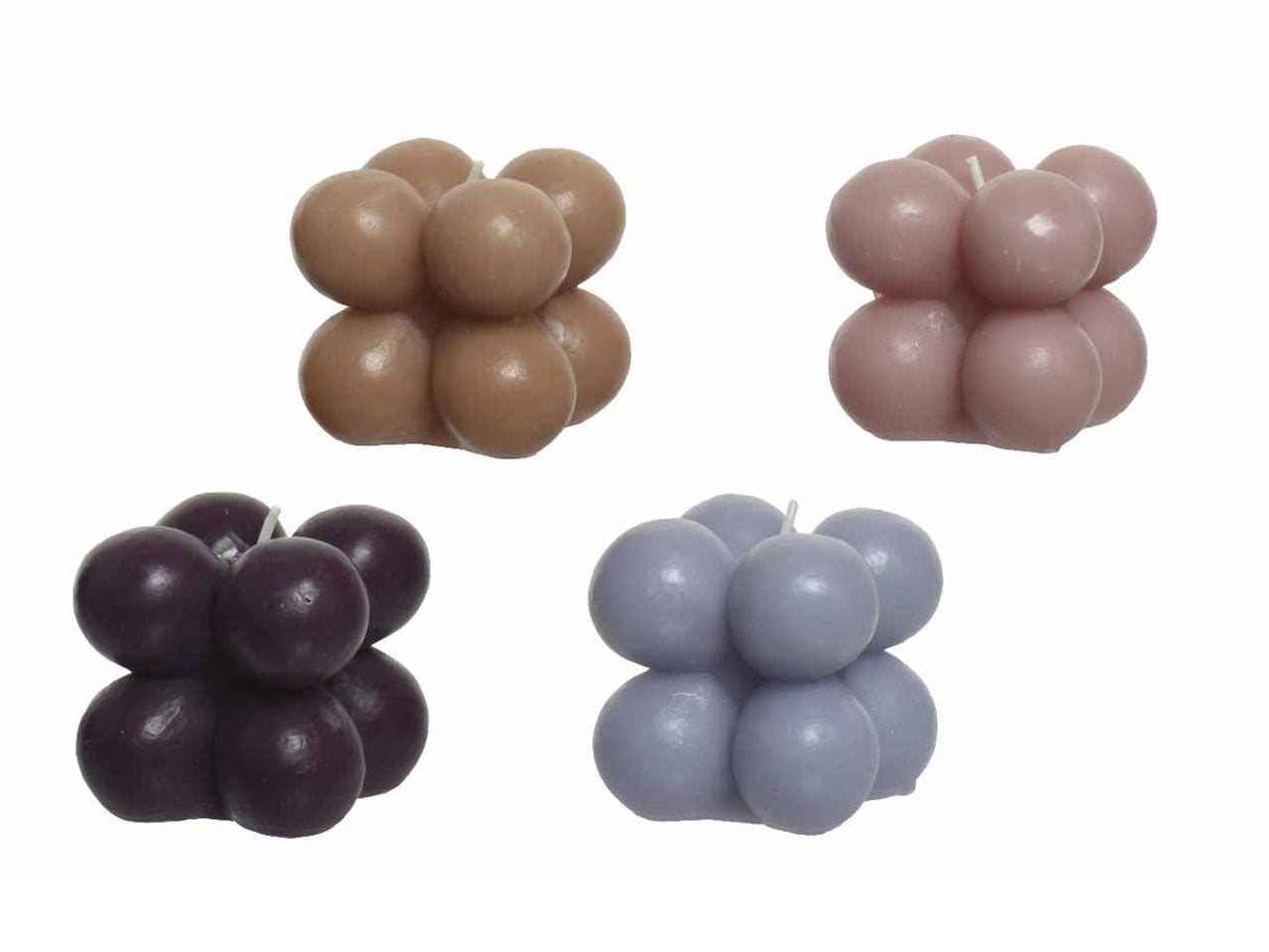 Candela decorativa 3 ore di combustione 4 colori assortiti 4xh.3.5cm