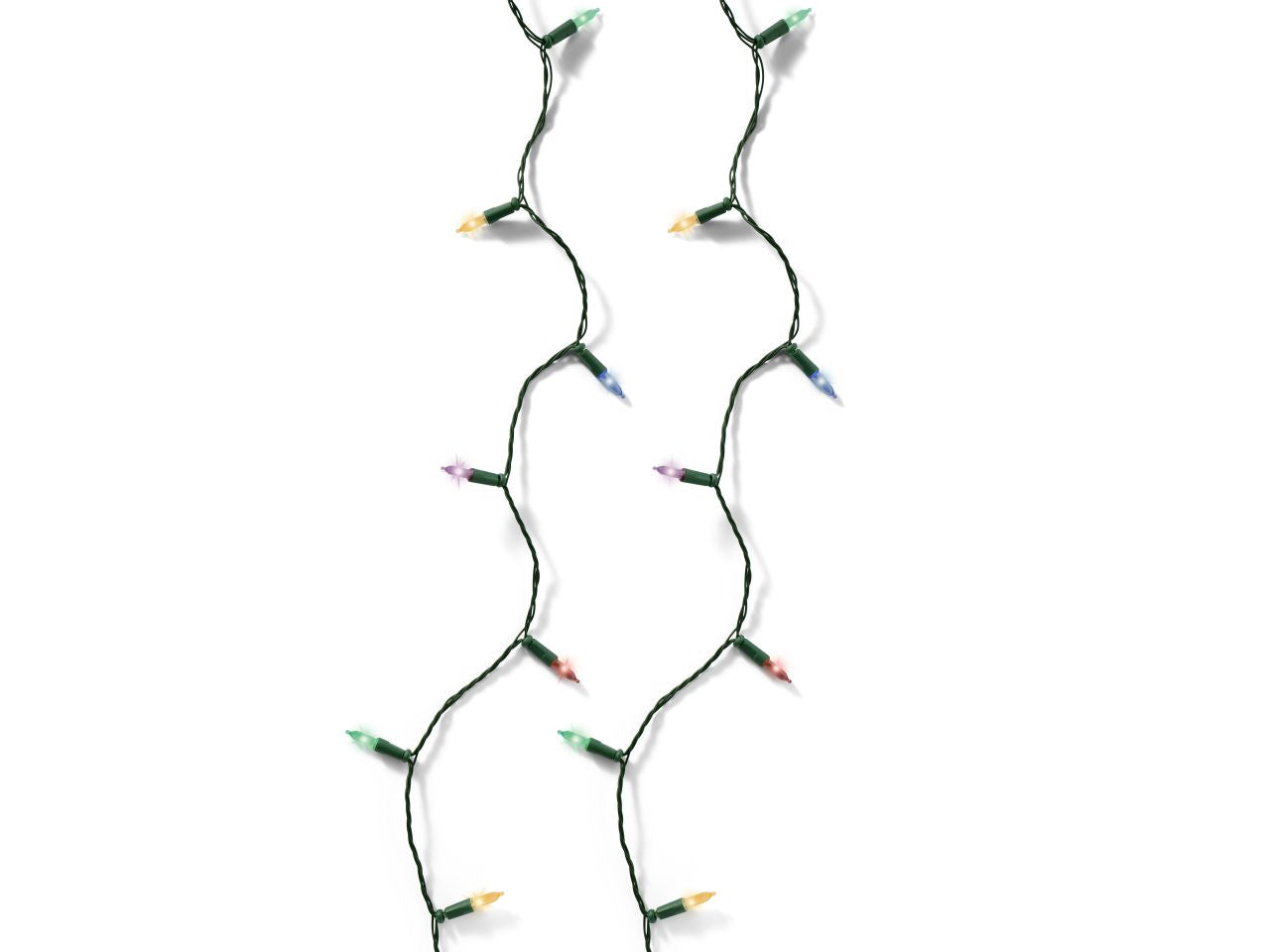 Mini luci led con 8 funzioni effetto scintillio ad uso interno colore verde multicolore misura lun.1790cm 3mm 180