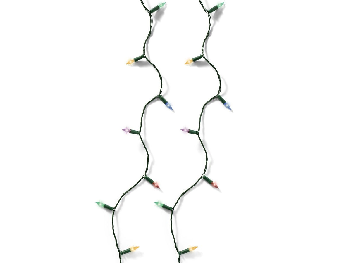 Mini luci led con 8 funzioni effetto scintillio ad uso interno colore verde multicolore misura lun.1790cm 3mm 180