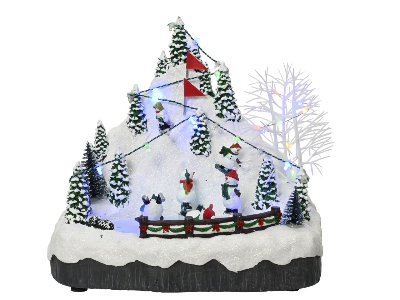 Scenario natalizio con led effetto lampeggiante in poliresina per uso interno colore multicolore misura lun.22.3cm x lar.27.5cm x alt.23.7cm 5mm 26