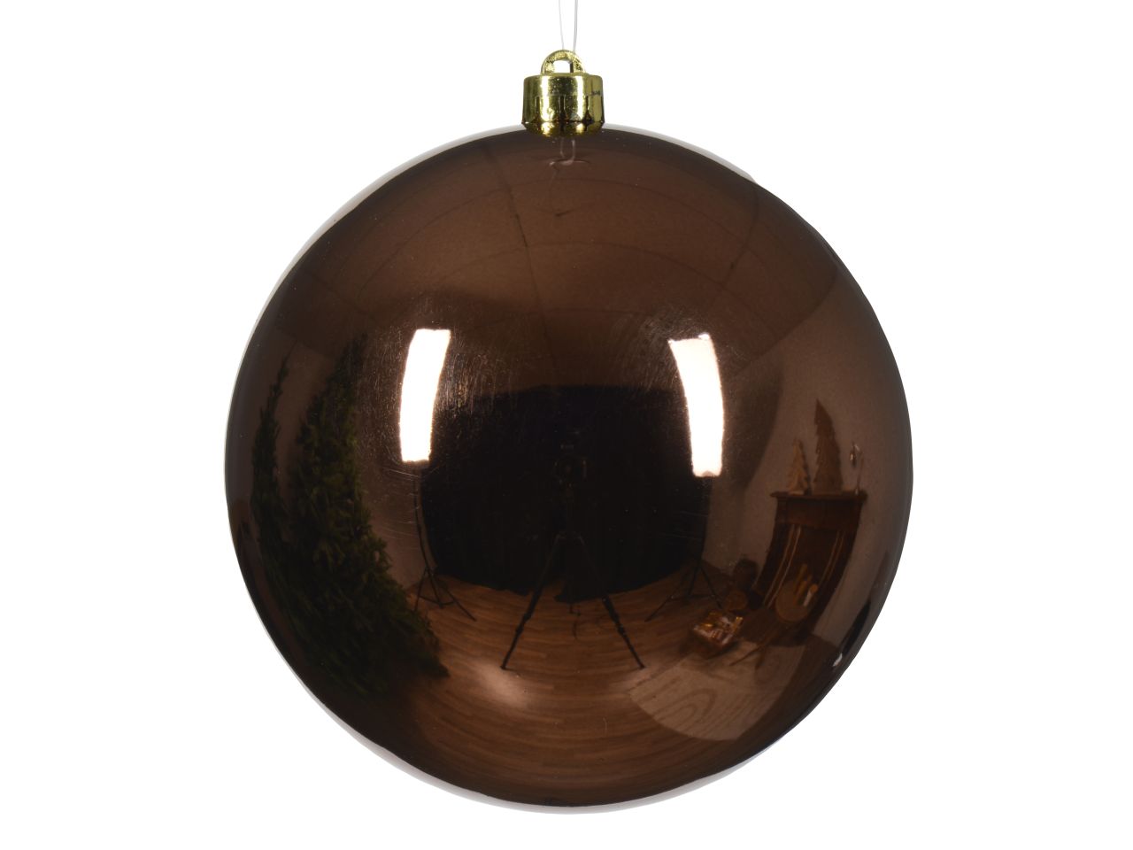 Palla 14cm marrone lucido