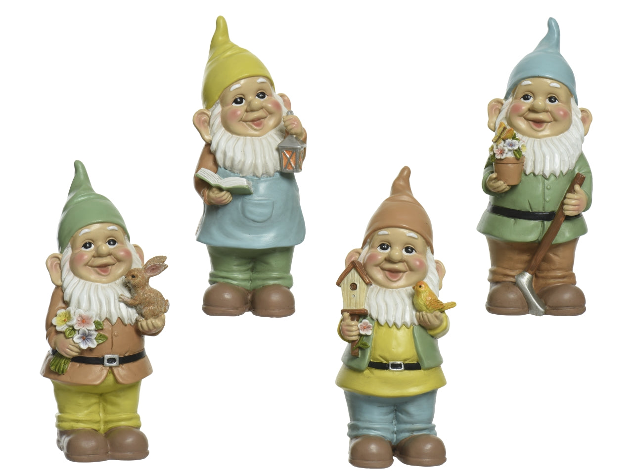 Statua gnomo in resina da giardino multicolor 8,2x7x20cm - Kaemingk