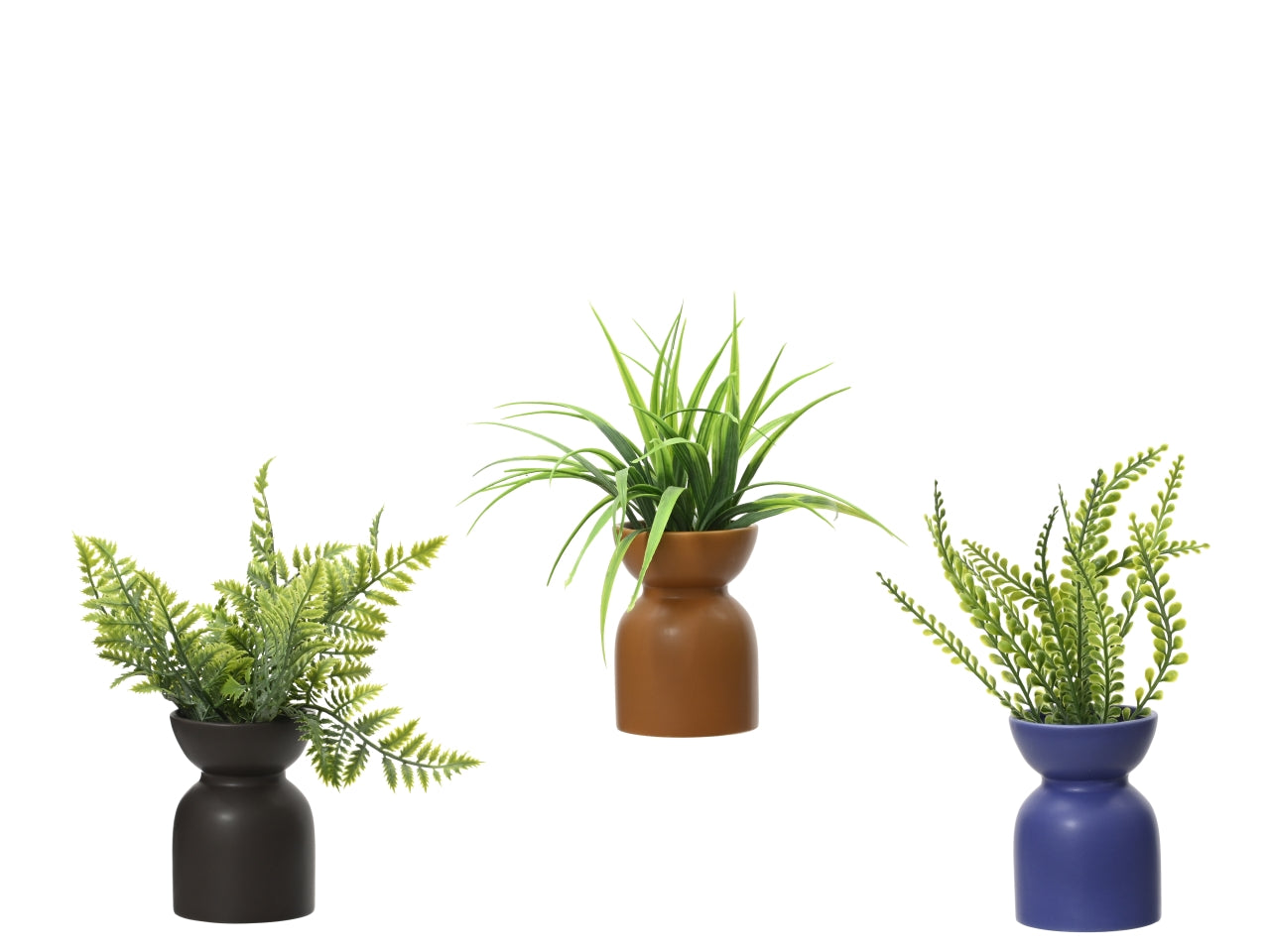 Piantina Decorativa Artificiale in Vaso Ceramica 23cm - Stile Realistico, Disponibile in 3 Colori - Kaemingk