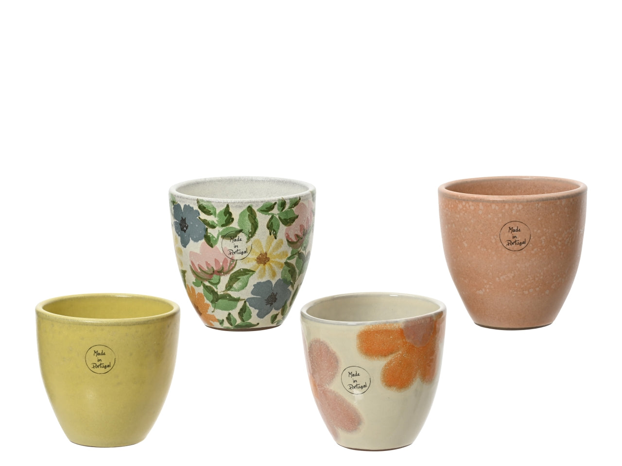 Vaso cachepot country per piantine in terracotta nei colori assortiti - 12x13 cm - kaeming