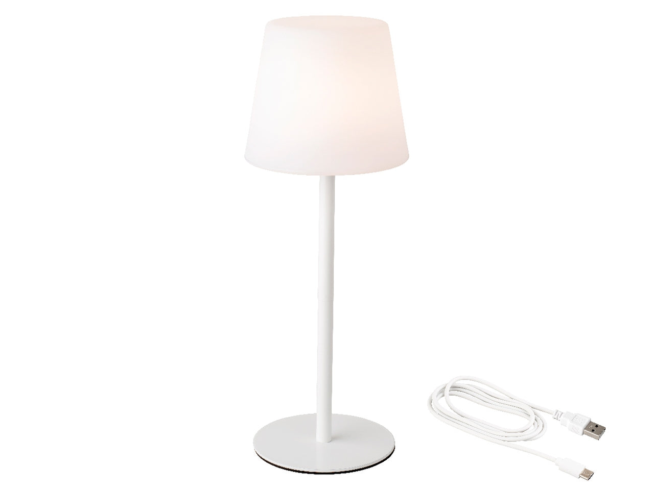 Lampada da scrivania bianca con 4 tonalità di bianco regolabile e caricatore usb, stile contemporaneo - 40cm - Kaemingk