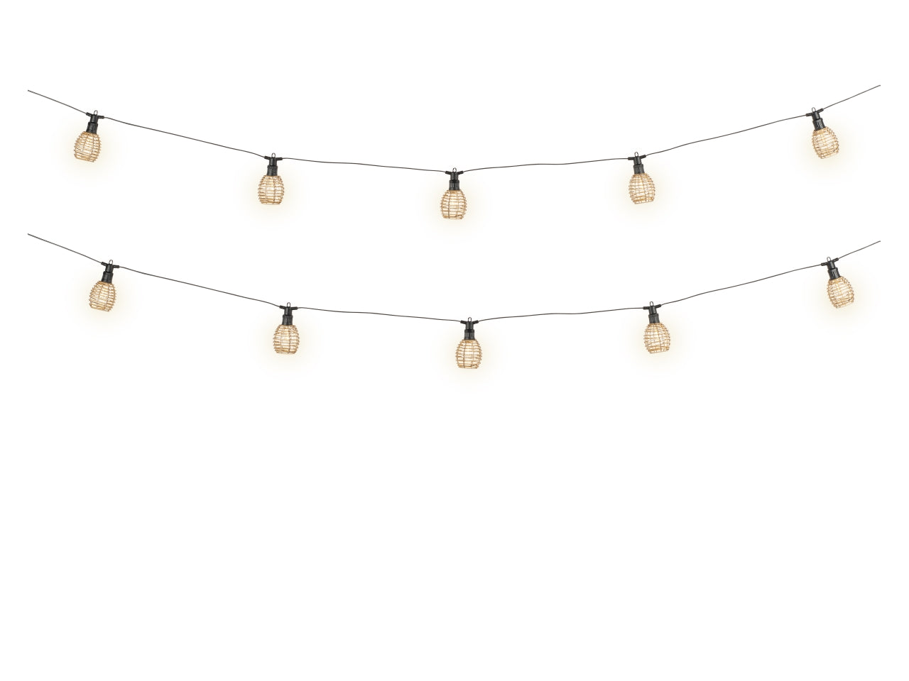 Catena luci esterno 4,5m, 10 led bianco caldo, uso interno/esterno, impermeabile ip44, collegabile fino a 40 luci - Kaemingk